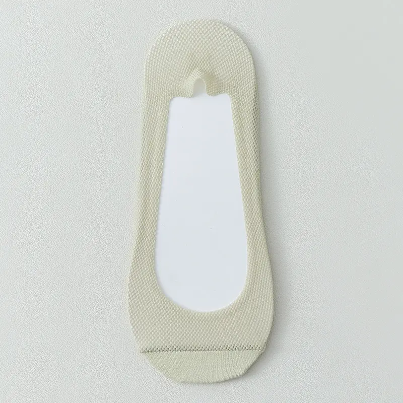 Ice Silk Boat Socks for Women, Non-Slip, No Heel Drop, Summer Thin Low-Cut Shallow Mouth, Autumn High-Heeled Shoes Socks, Invisible Mesh