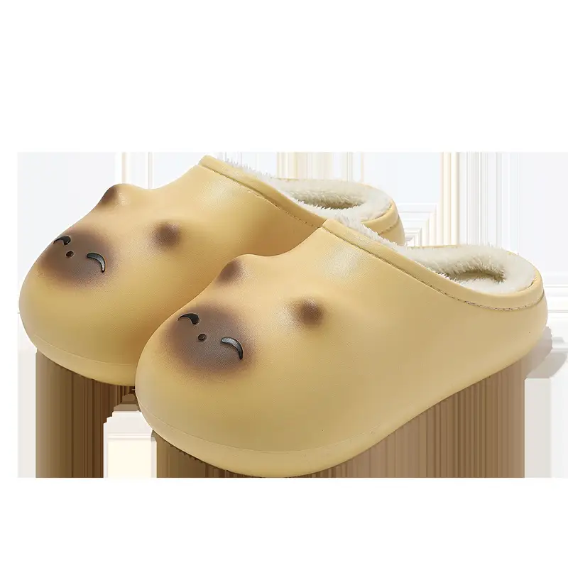 Cute Cat Design Waterproof Cotton Slippers for Women - Image 8