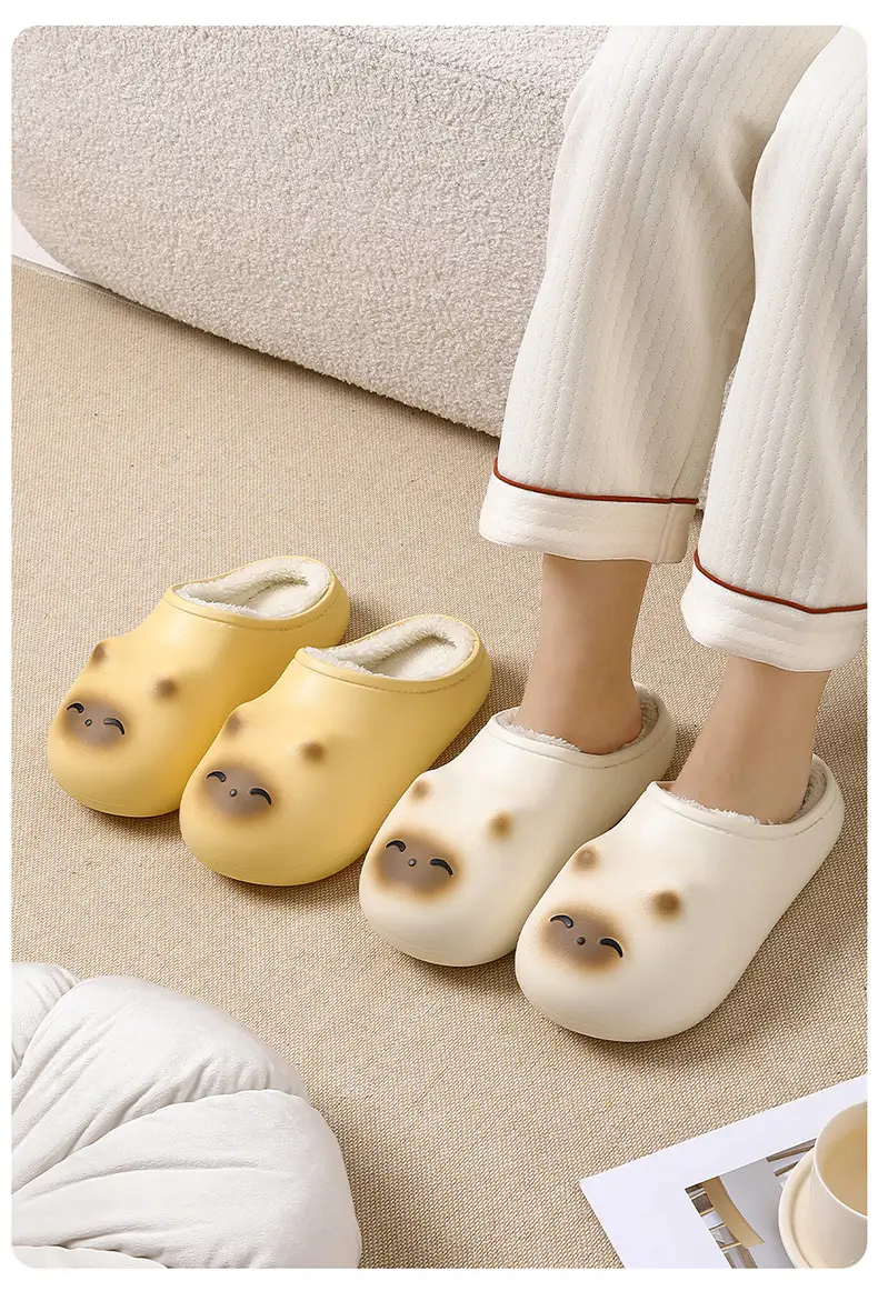 Cute Cat Design Waterproof Cotton Slippers for Women — feature 35