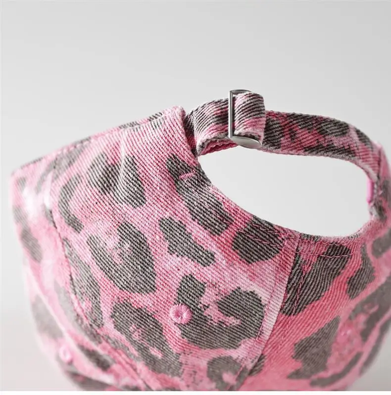 Vintage Ripped Brim Leopard Print Cap — feature 4