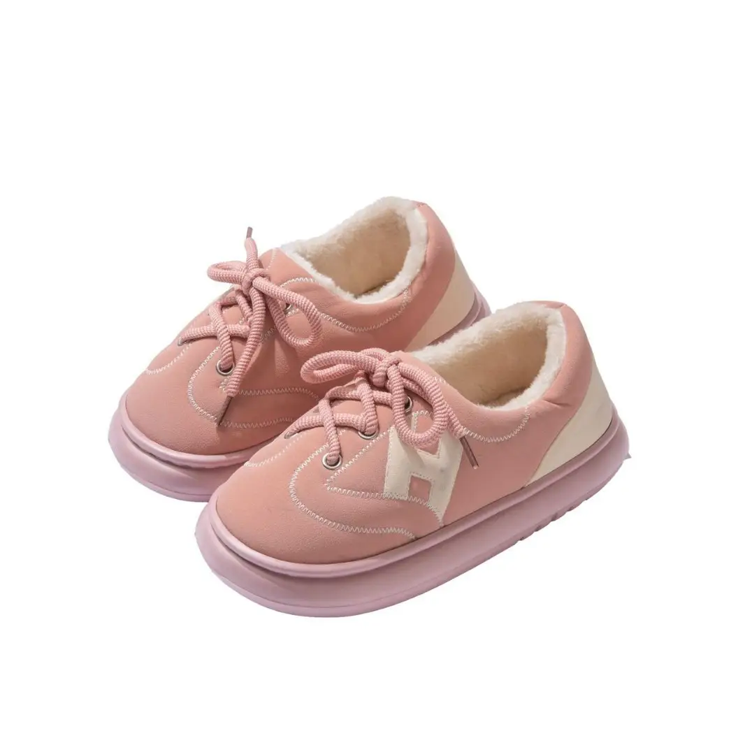 Women Suede Cotton Warm Slippers Winter Autumn