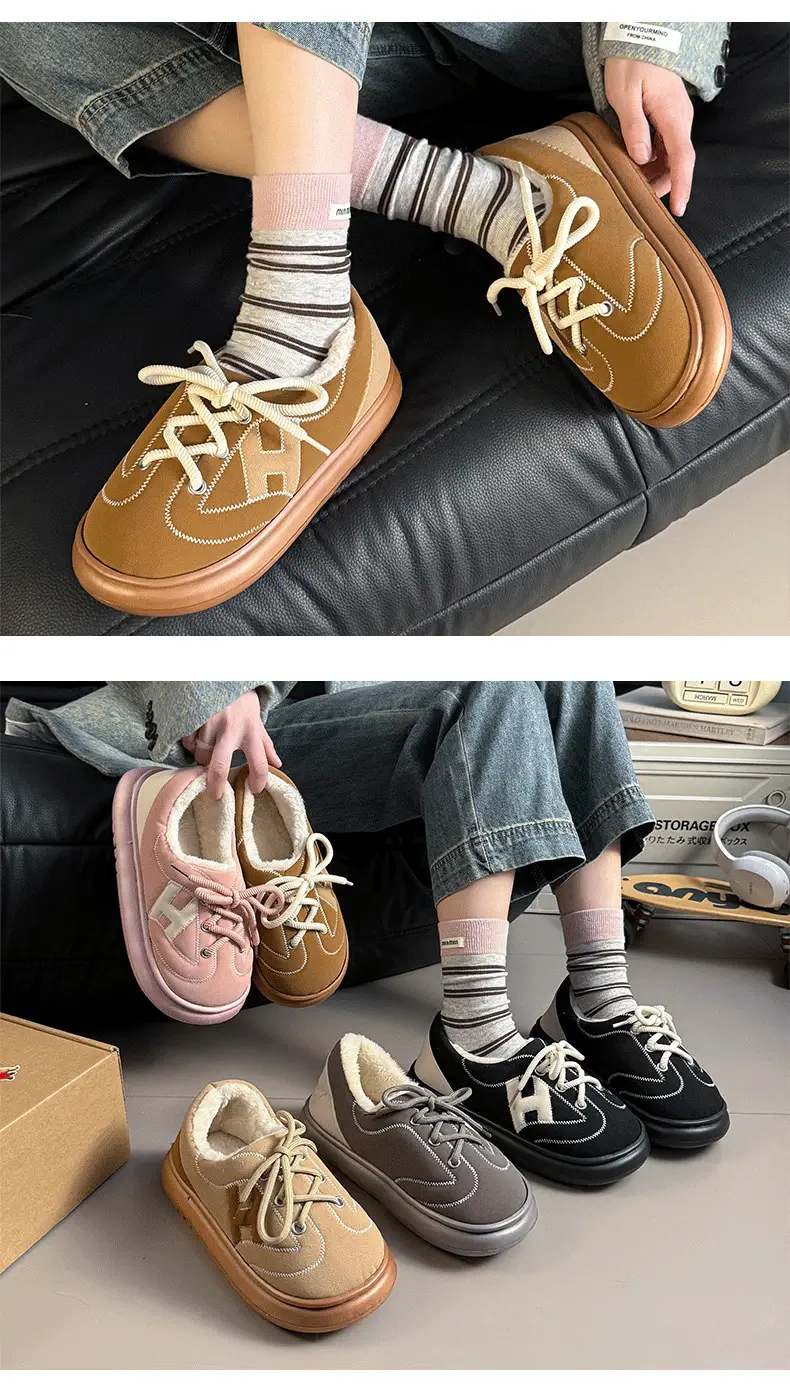 Women Suede Cotton Warm Slippers Winter Autumn — feature 4