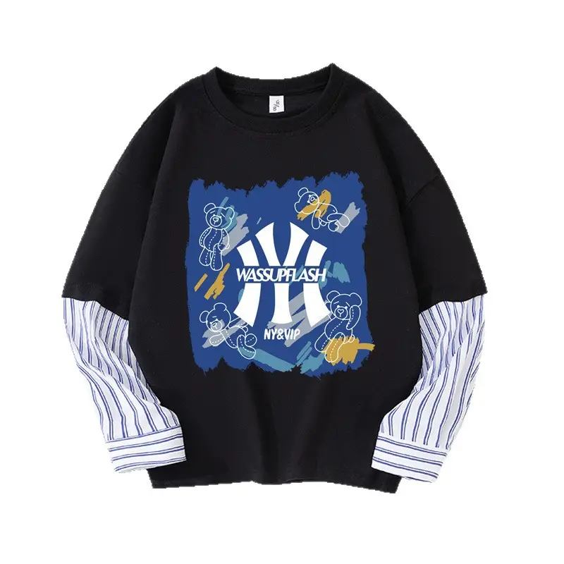 Boys Airships Printed Cotton Sweatshirt Black - Image 11