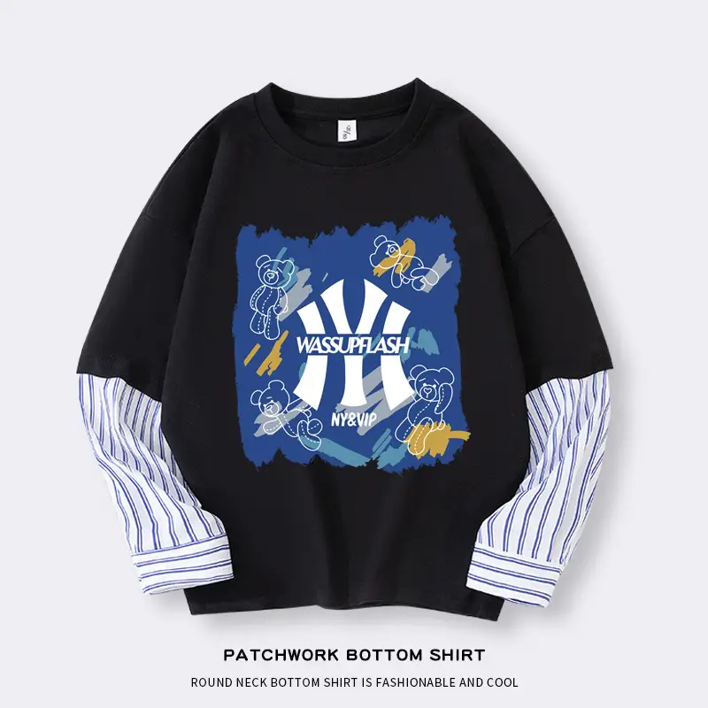 Boys Airships Printed Cotton Sweatshirt Black - Image 3