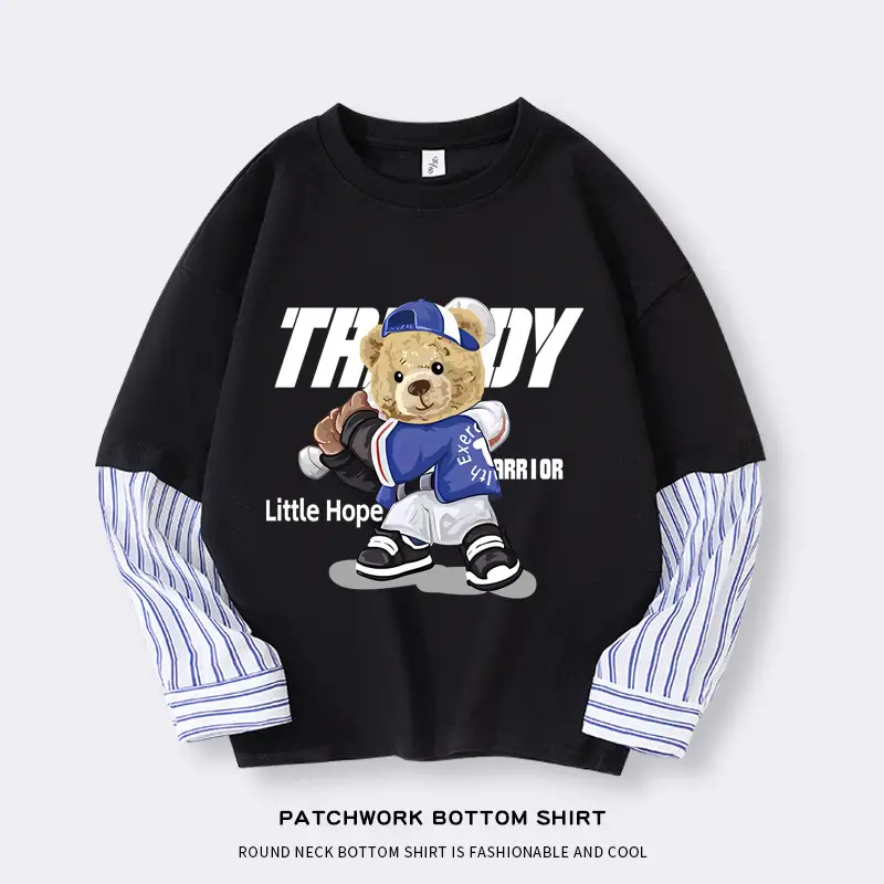 Boys Airships Printed Cotton Sweatshirt Black - Image 5