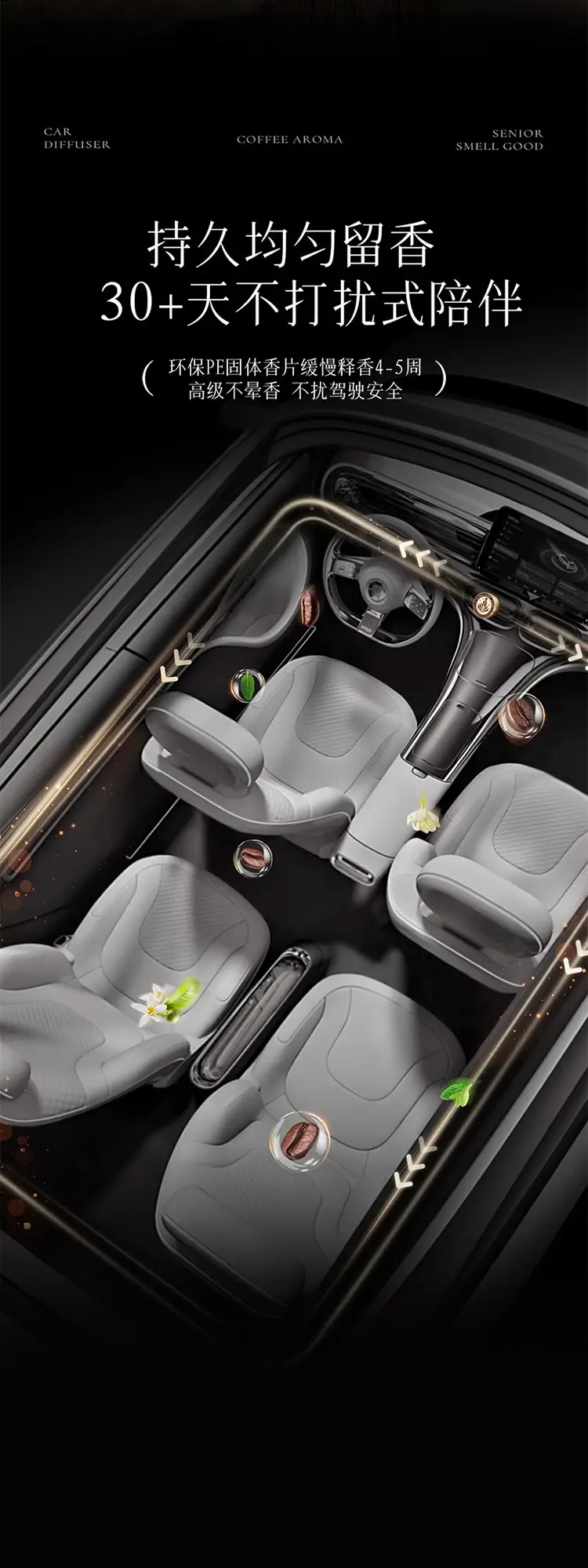 Tea Fragrance Car Aromatherapy Perfume New New Chinese Style Decoration High-End Long-Lasting Fragrance Wholesale Car Odor Removal — feature 12