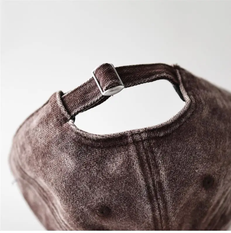 Men Distressed Plain Baseball Cap with Distressed Brim — feature 15