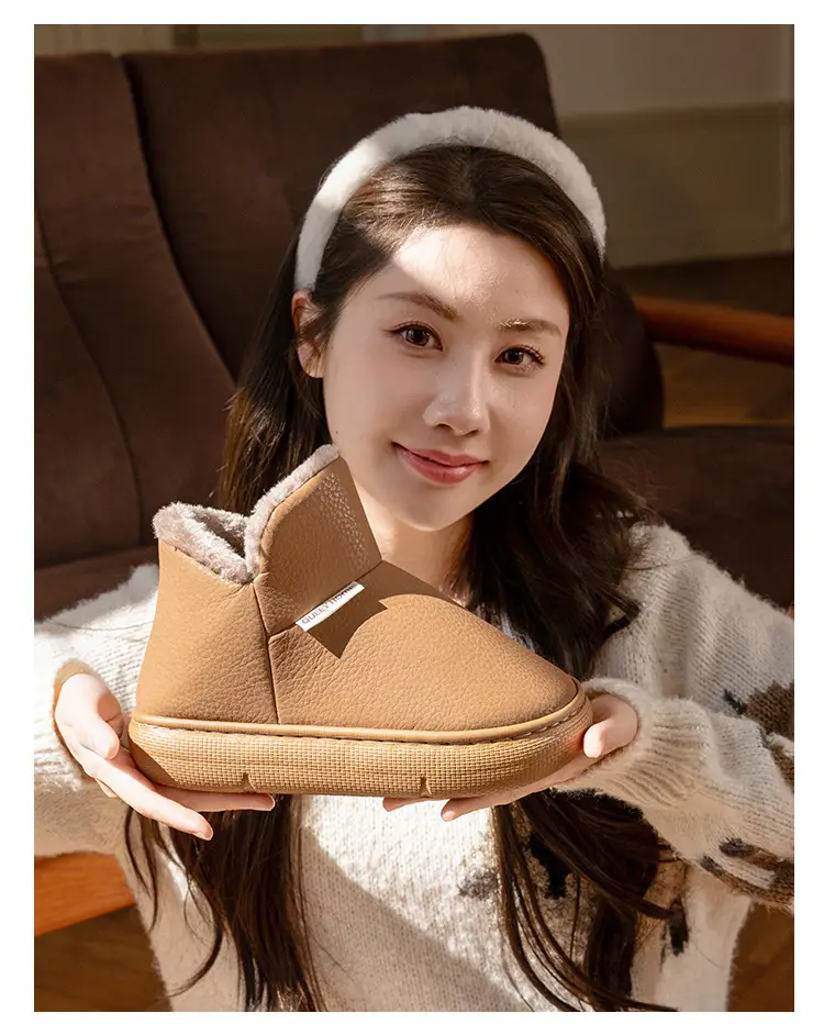 Women's Snow Boots 2026 New Autumn and Winter Outdoor Wear Fleece-Lined Thick-Soled Waterproof Warm Couple's Cotton Shoes for Men — feature 16