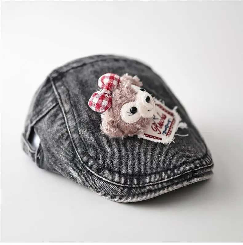Bear Patch Denim Cap for Women New Autumn Cute Soft Sweet Casual Versatile Baseball Cap — feature 11