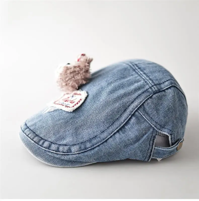 Bear Patch Denim Cap for Women New Autumn Cute Soft Sweet Casual Versatile Baseball Cap — feature 12