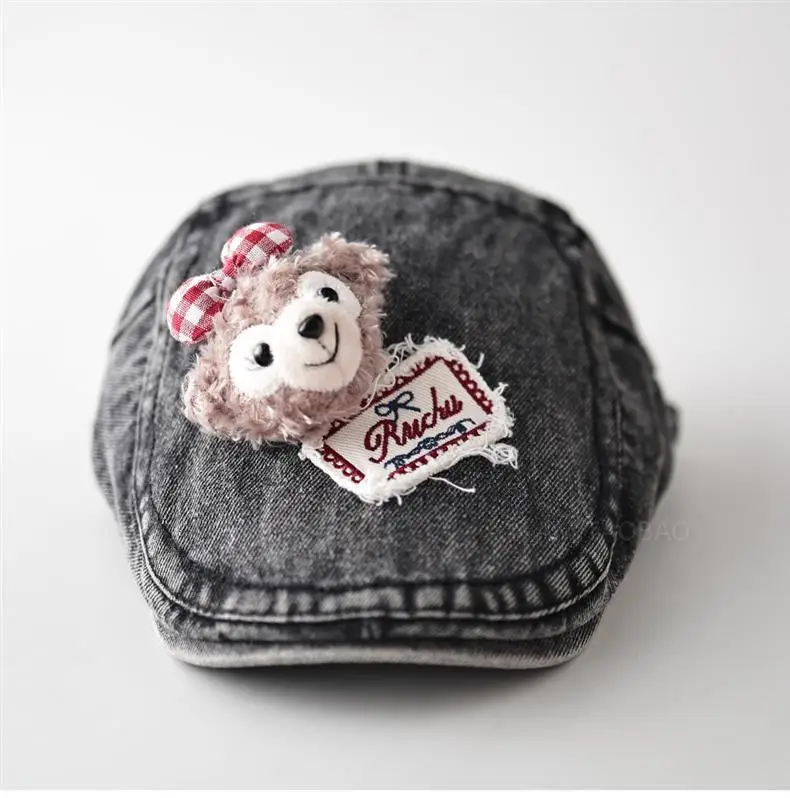 Bear Patch Denim Cap for Women New Autumn Cute Soft Sweet Casual Versatile Baseball Cap — feature 9