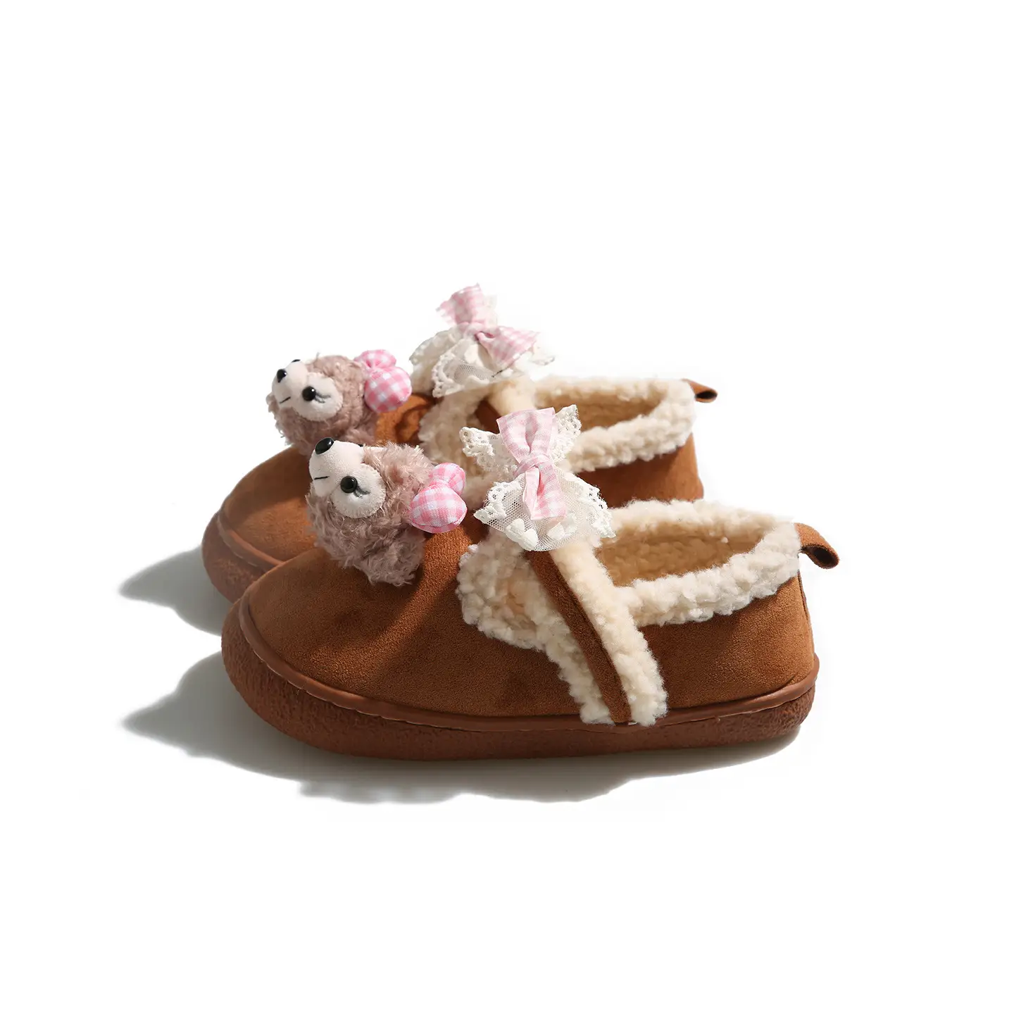 Cute Bear Lined Boots for Girls Winter Warm - Image 6