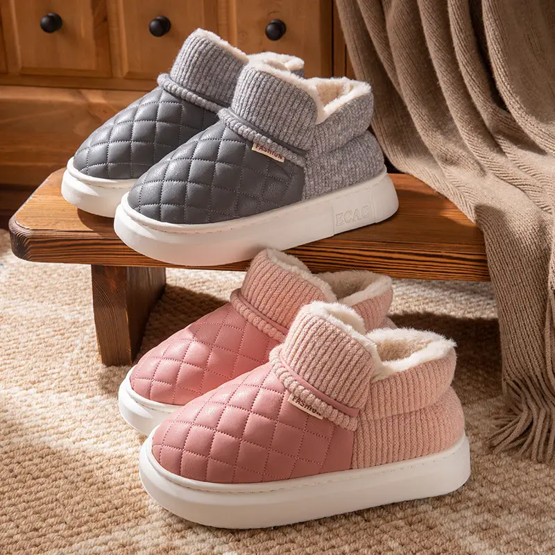 2025 Winter Pink Velvet Slip-On Shoes for Women - Image 4