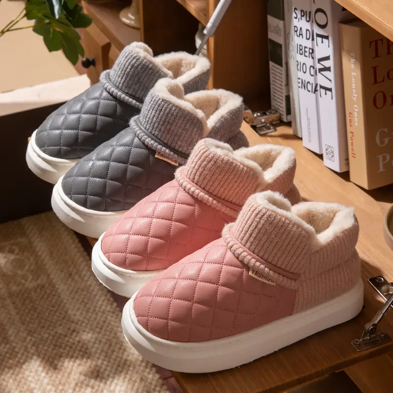 2025 Winter Pink Velvet Slip-On Shoes for Women - Image 5