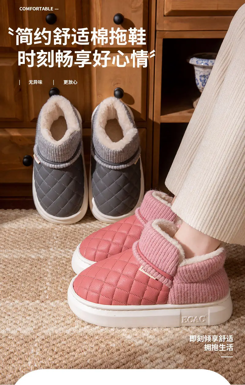 2025 Winter Pink Velvet Slip-On Shoes for Women — feature 1