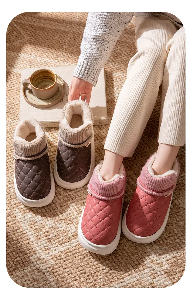 2025 Winter Pink Velvet Slip-On Shoes for Women — feature 4