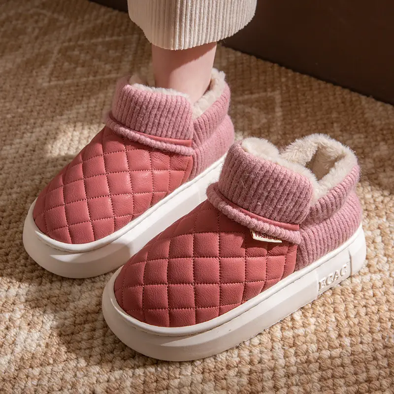 2025 Winter Pink Velvet Slip-On Shoes for Women - Image 2