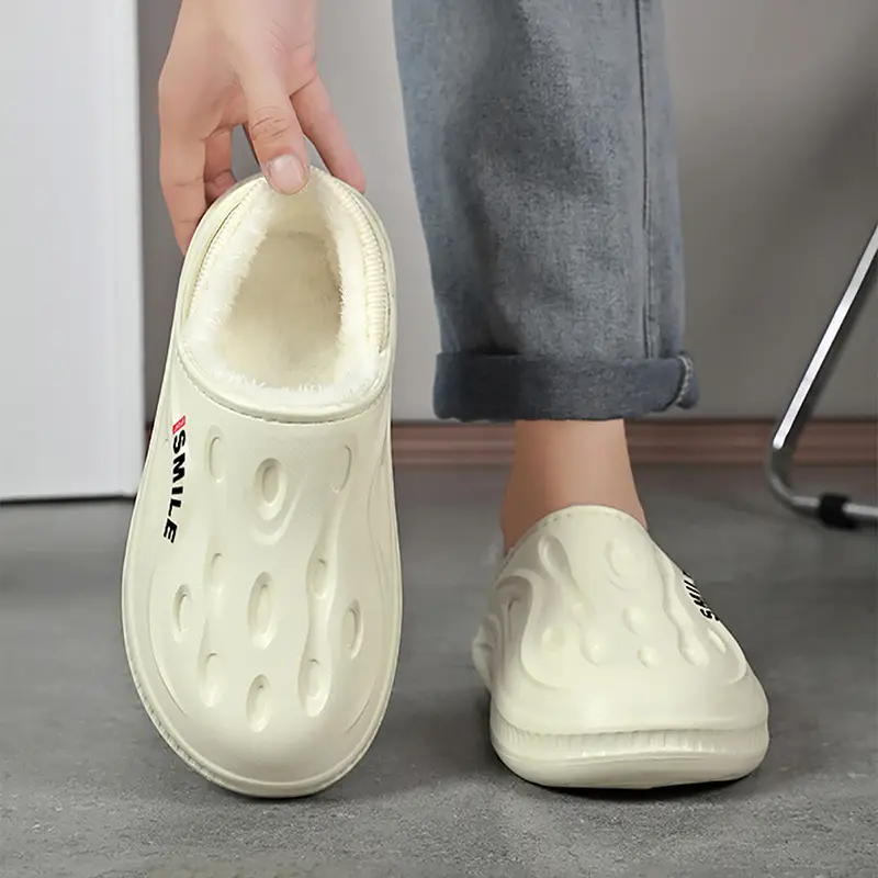 Men's Cotton Slippers, New Winter Model, Indoor Non-Slip, Fleece-Lined, Cotton-Padded Home Shoes, Couple's Waterproof Closed-Back Cotton Shoes, Wholesale - Image 4