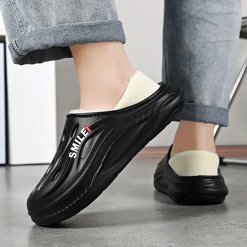 Men's Cotton Slippers, New Winter Model, Indoor Non-Slip, Fleece-Lined, Cotton-Padded Home Shoes, Couple's Waterproof Closed-Back Cotton Shoes, Wholesale - Image 6
