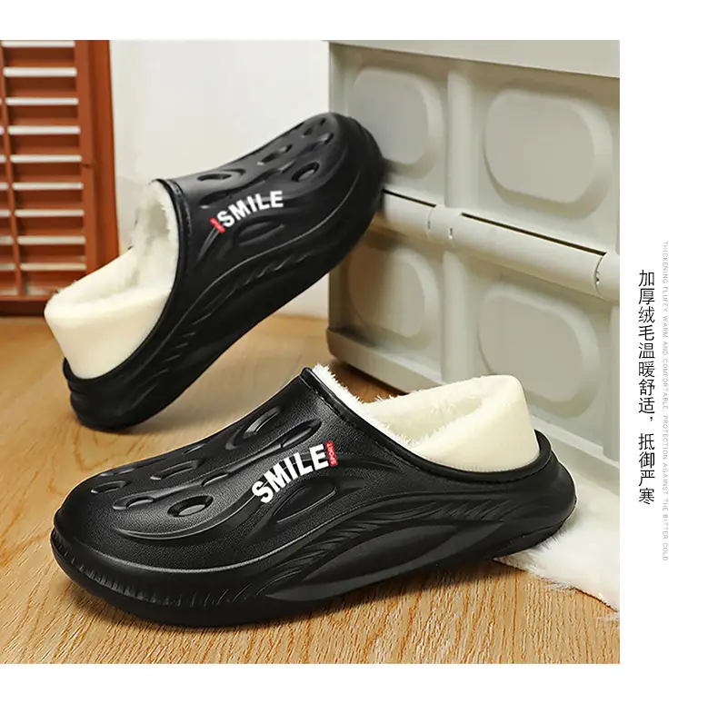 Men's Cotton Slippers, New Winter Model, Indoor Non-Slip, Fleece-Lined, Cotton-Padded Home Shoes, Couple's Waterproof Closed-Back Cotton Shoes, Wholesale — feature 9