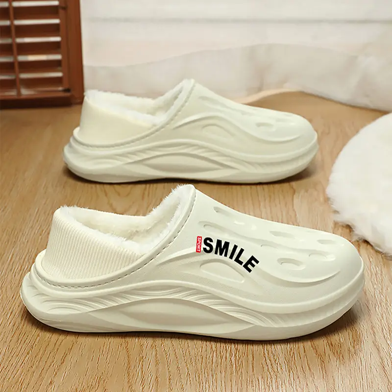 Men's Cotton Slippers, New Winter Model, Indoor Non-Slip, Fleece-Lined, Cotton-Padded Home Shoes, Couple's Waterproof Closed-Back Cotton Shoes, Wholesale - Image 2