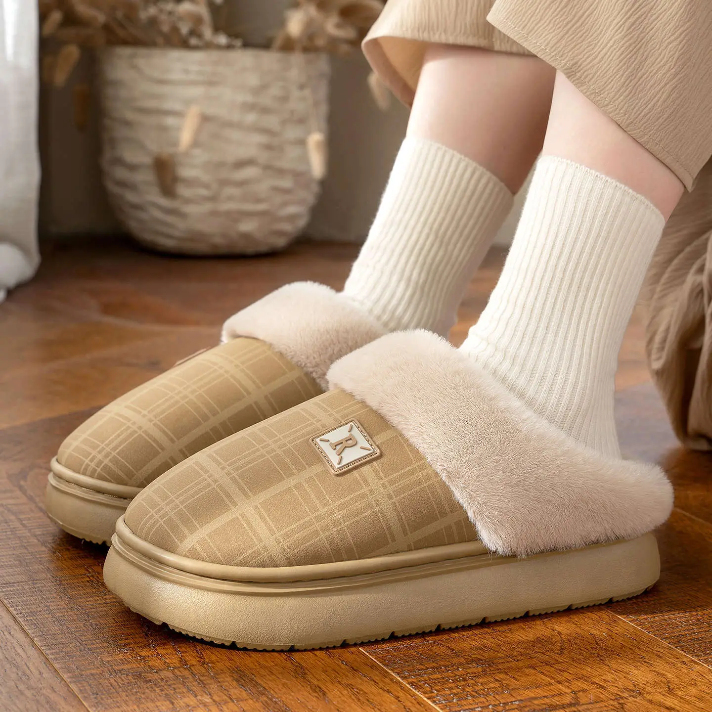 Women Waterproof Cotton Slippers Autumn Winter 2025 - Image 7