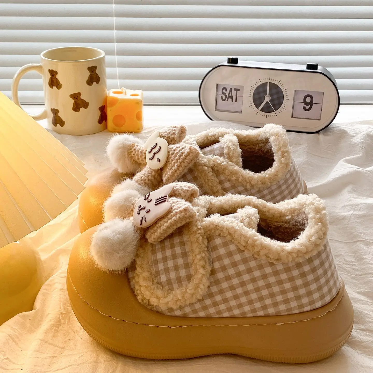 Women's Winter Plaid Thick Soled Shoes - Image 7