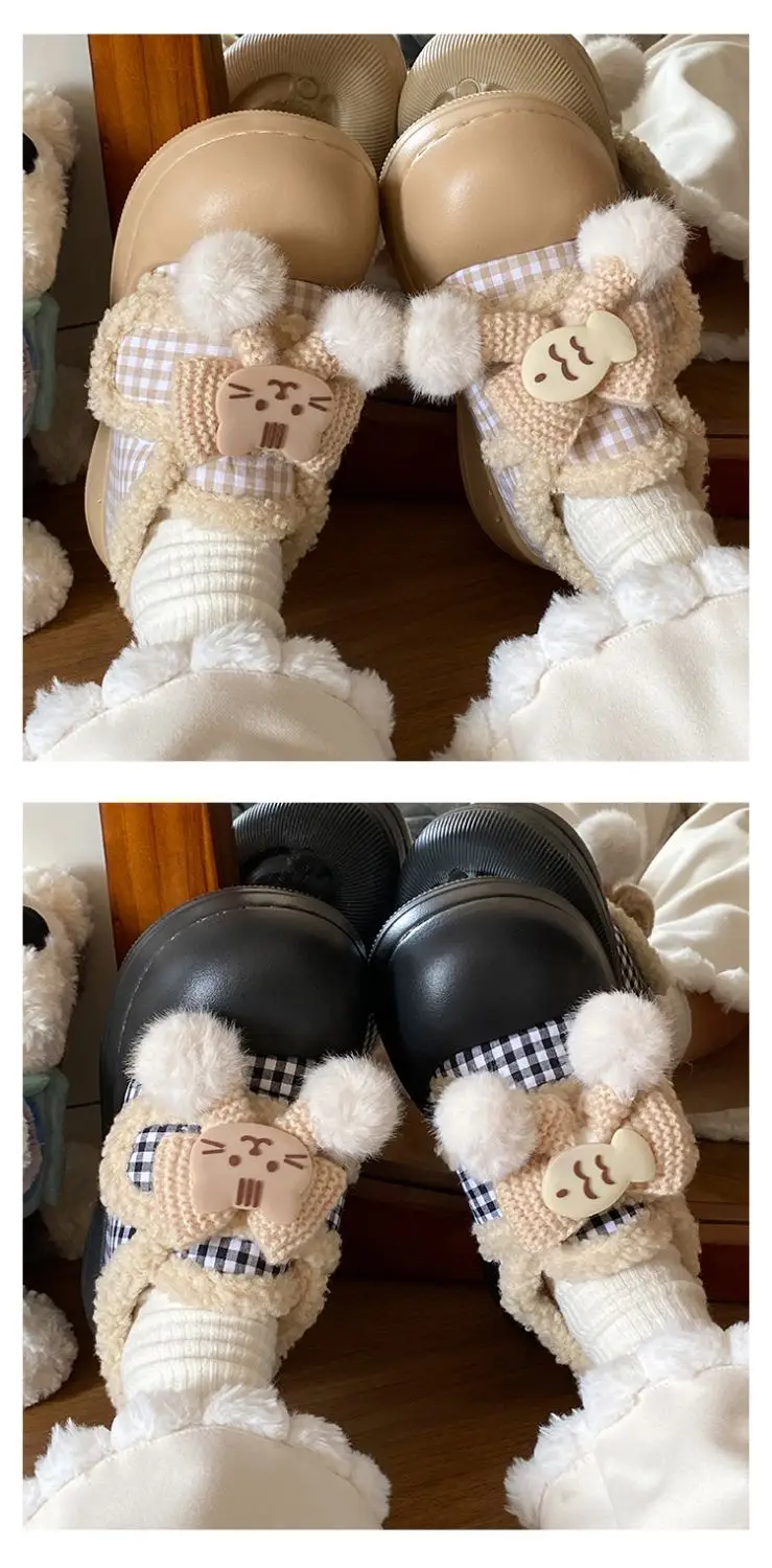 Women's Winter Plaid Thick Soled Shoes — feature 13