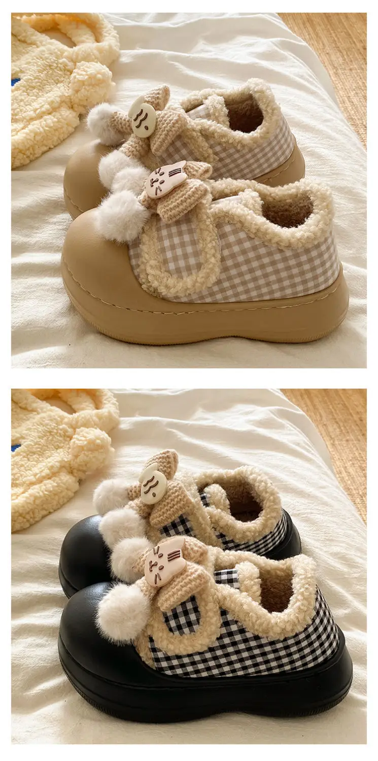 Women's Winter Plaid Thick Soled Shoes — feature 17