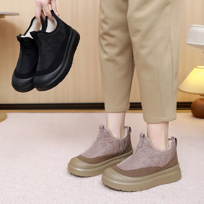 Winter Boots for Women, One-Piece Delivery, New Style Boots with Plush Lining, Slip-On Women's Shoes, Snow Boots, Comfortable Cotton Shoes That Don'T Tire the Feet - Image 6