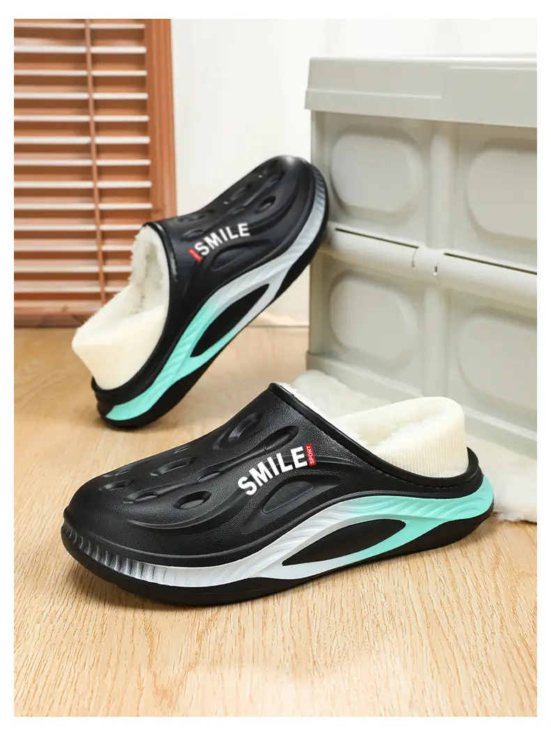 Couple's Cotton Shoes 2025 Winter New Style Men's and Women's Fleece-Lined Home Casual Closed-Back Cotton Shoes Non-Slip Home Slippers with Extra Cotton — feature 10