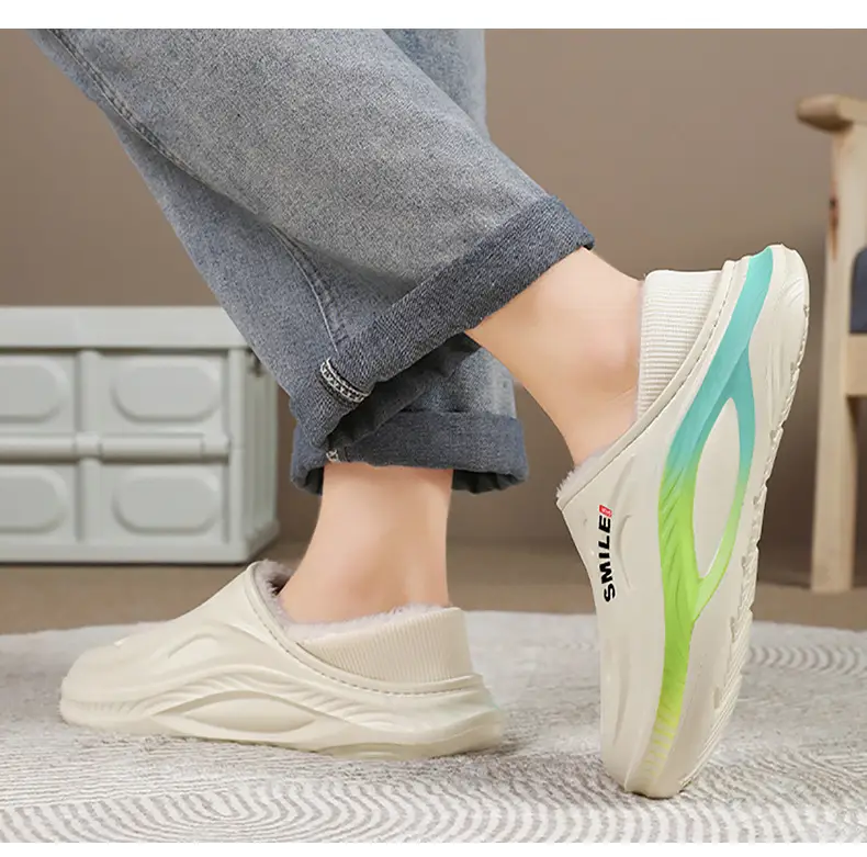 Couple's Cotton Shoes 2025 Winter New Style Men's and Women's Fleece-Lined Home Casual Closed-Back Cotton Shoes Non-Slip Home Slippers with Extra Cotton — feature 13