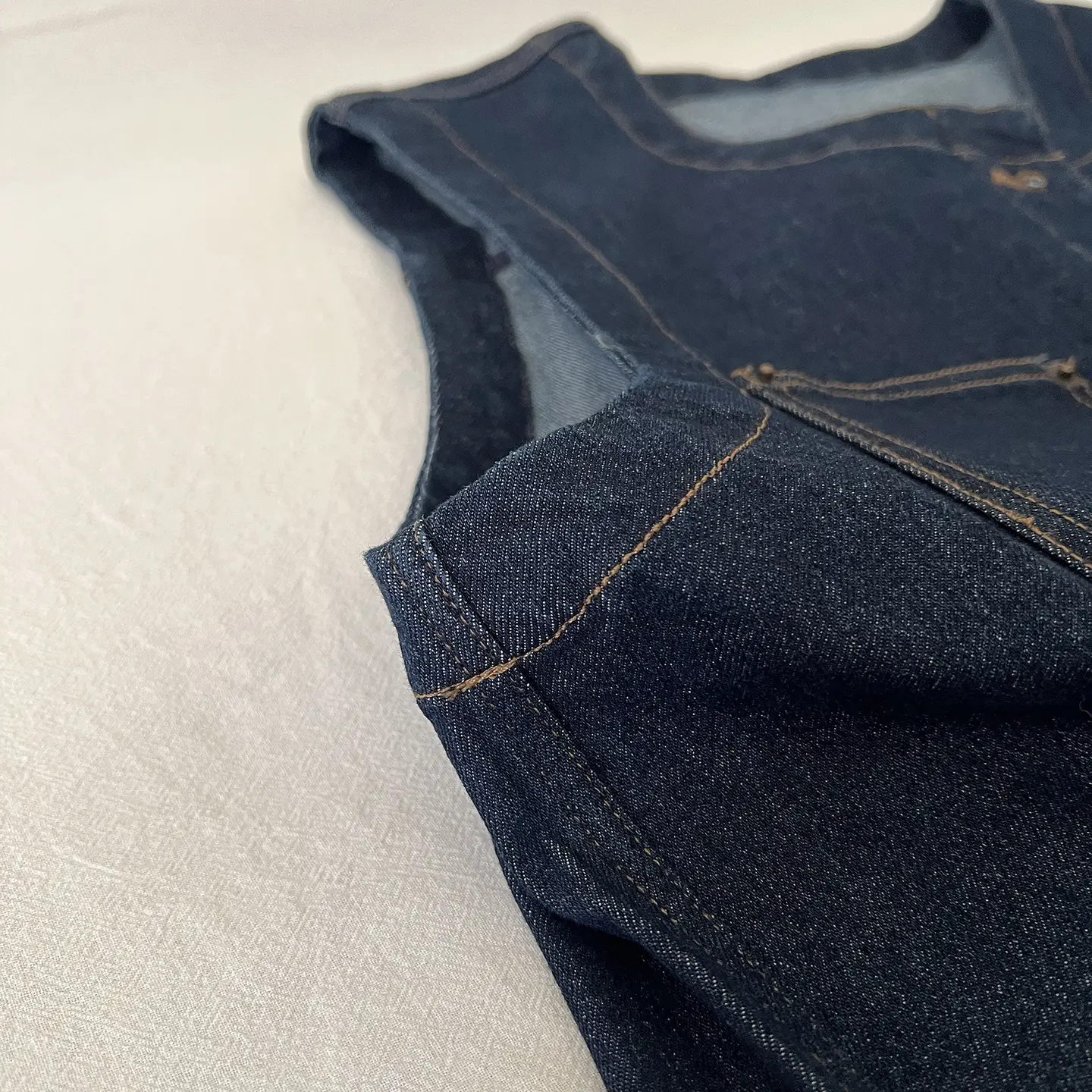Vintage Denim Vest Jacket with Sunglasses & Sleeveless Layered Vest — feature 12