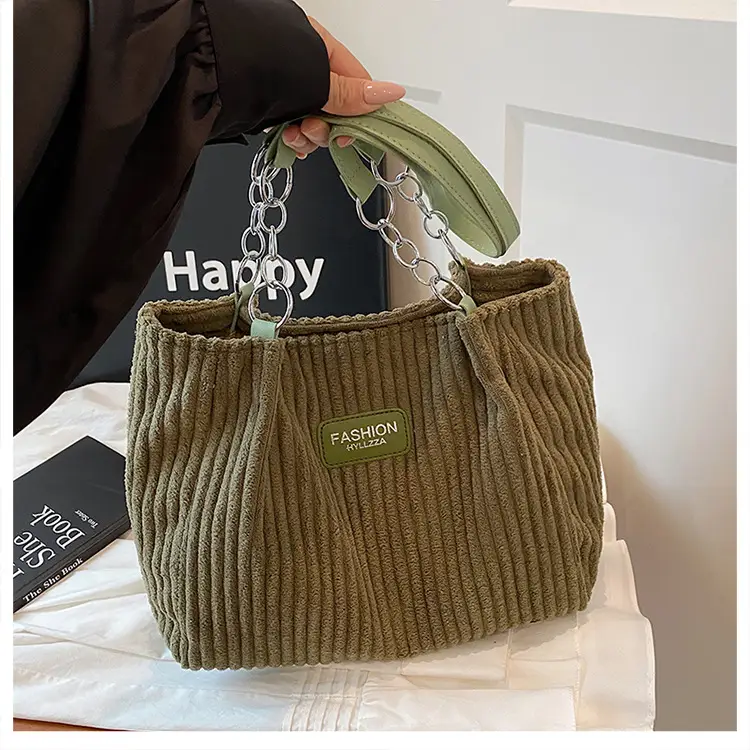 2025 New Spring Handbags Velvet Tote Bag Set - Image 6