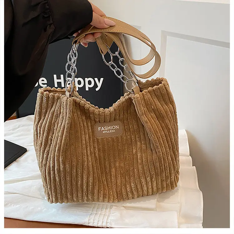2025 New Spring Handbags Velvet Tote Bag Set - Image 7