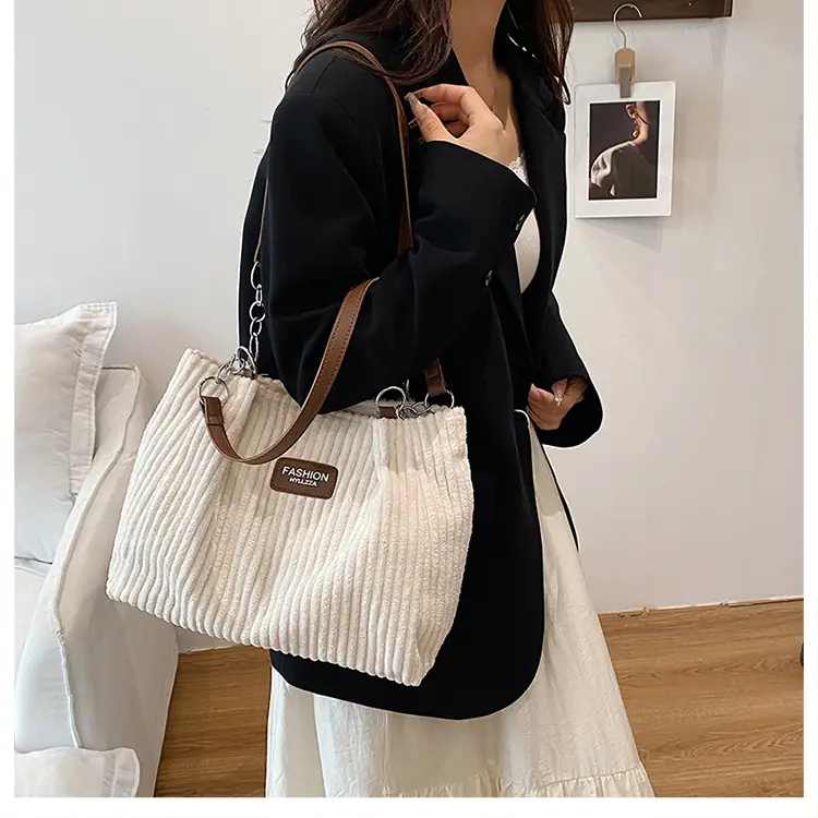 2025 New Spring Handbags Velvet Tote Bag Set — feature 23