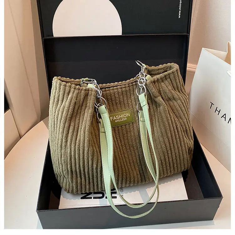 2025 New Spring Handbags Velvet Tote Bag Set - Image 3