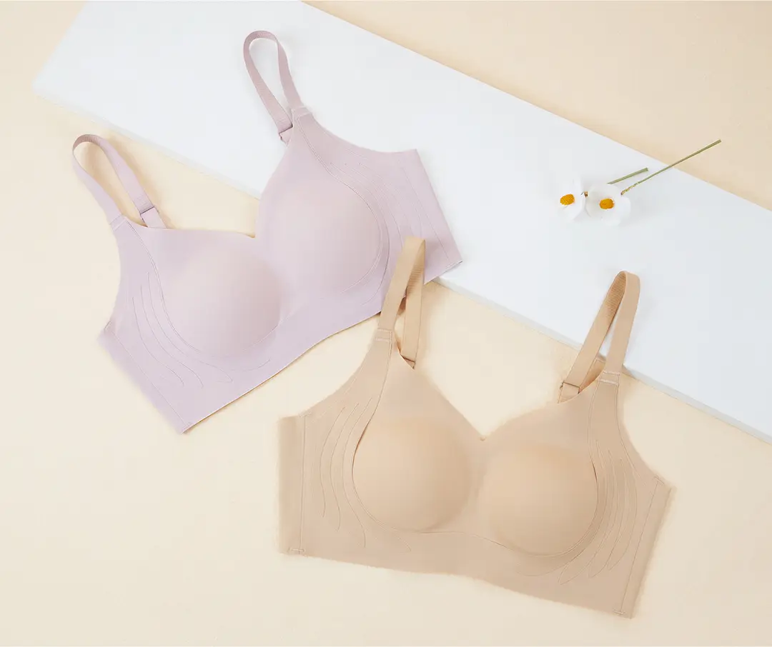 Seamless Women's Anti-Sagging Soft Support Cat Paw Cup Thin Large Bust Minimizing Push-Up Beautiful Back Side Breast Gathering Bra — feature 3