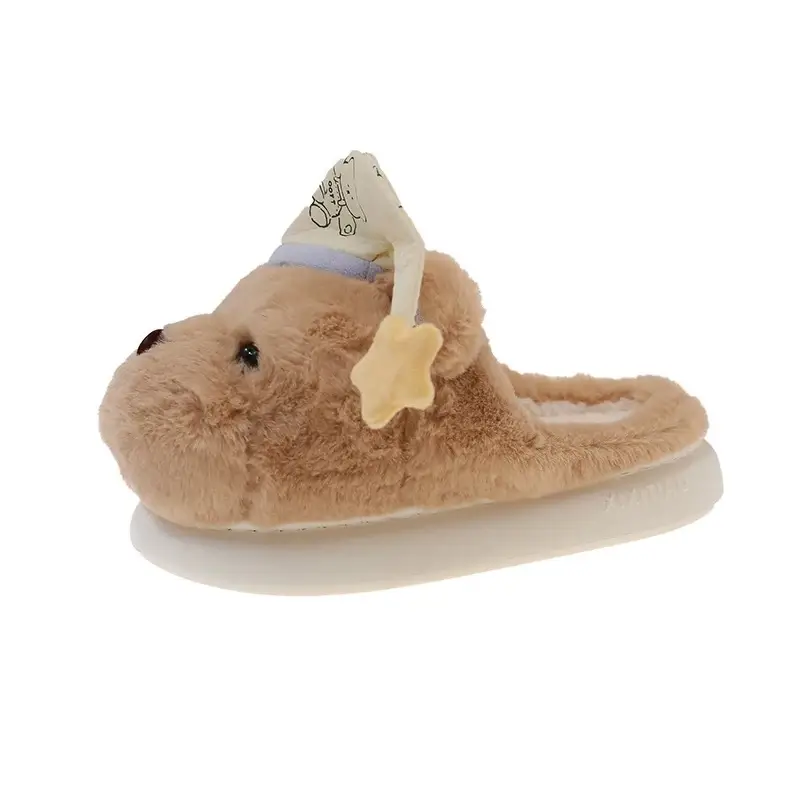 Cute Bear Plush Winter Slippers for Women - Image 7