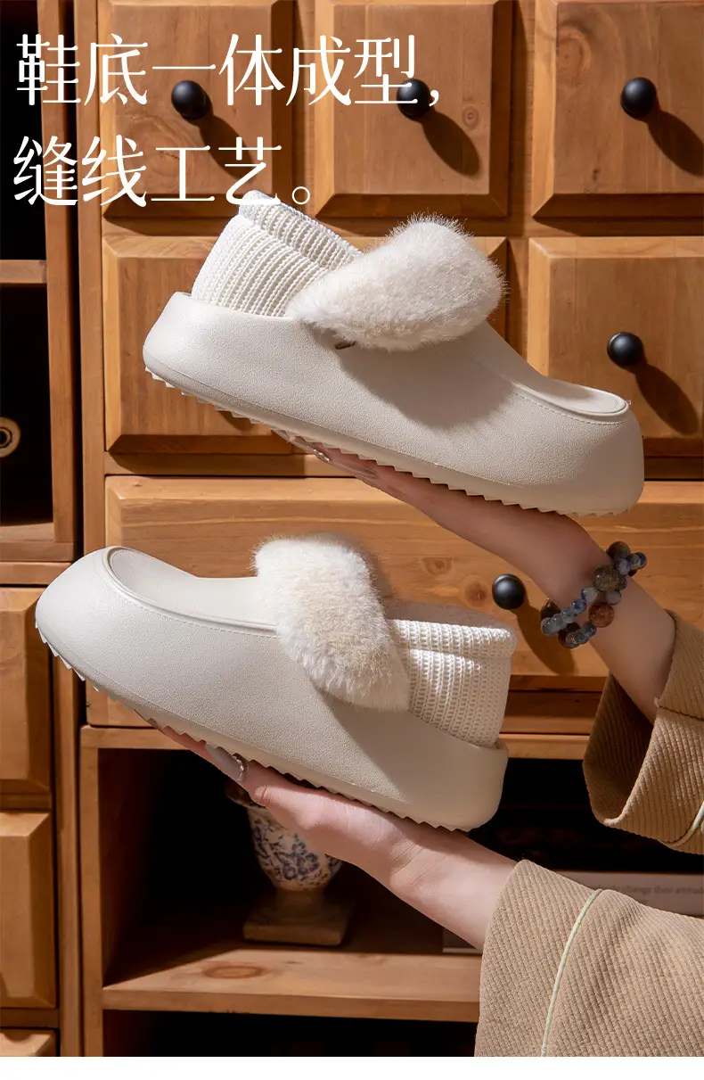 Stuffed Warm Cotton Slippers for Men 2025 New Autumn and Winter Indoor Home Non-Slip Thick-Soled Cotton Slippers for Women — feature 5