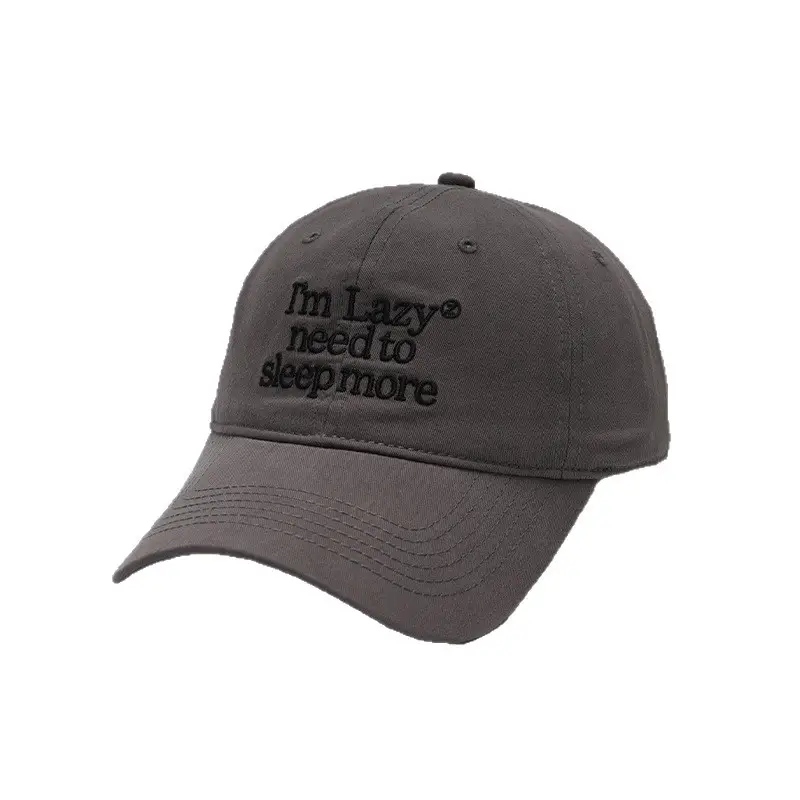 Men Embroidered Baseball Cap Beige English Design - Image 13
