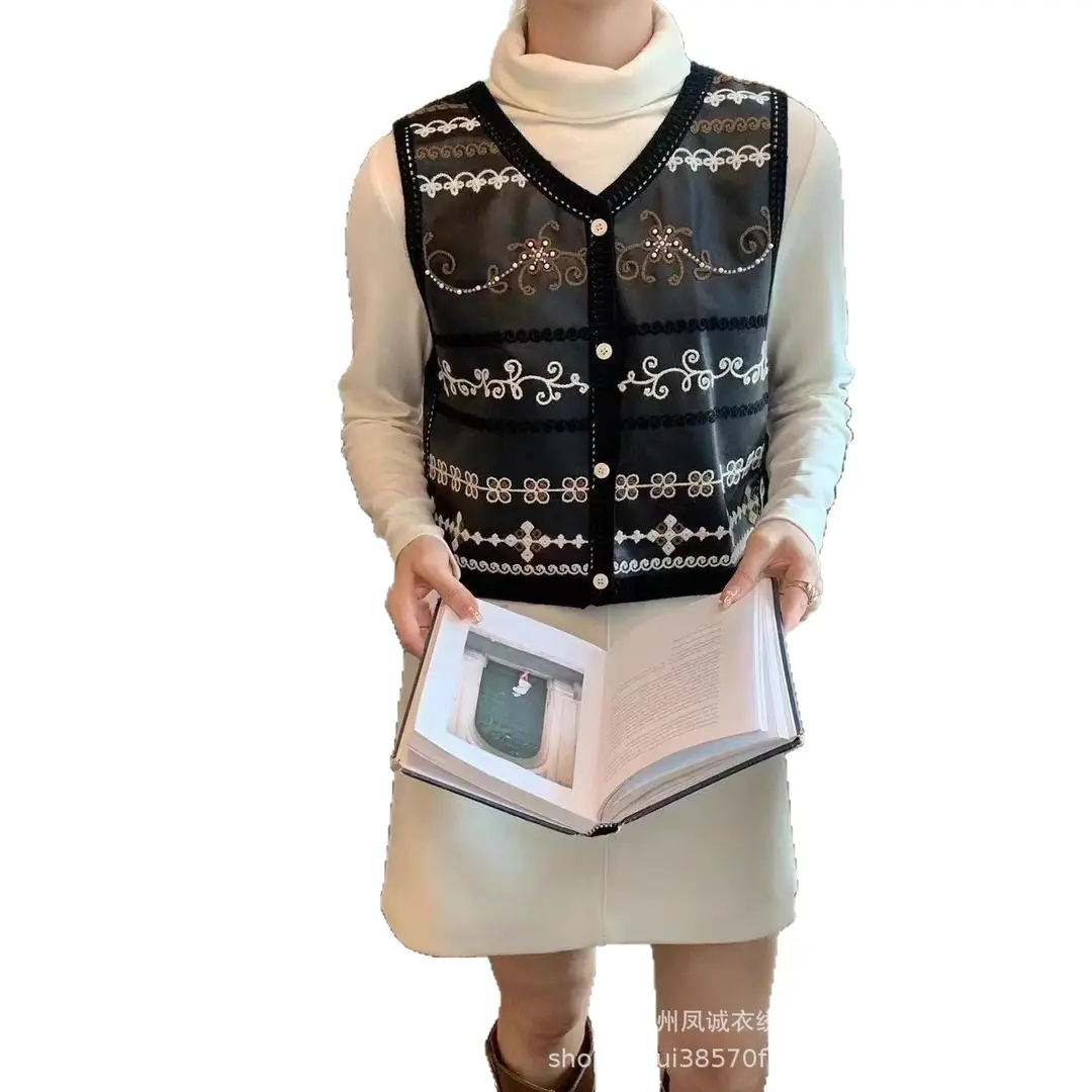 Early Autumn Bohemian Heavy Embroidery Vest Vest Women's Travel Wear Western Vest Top - Image 16