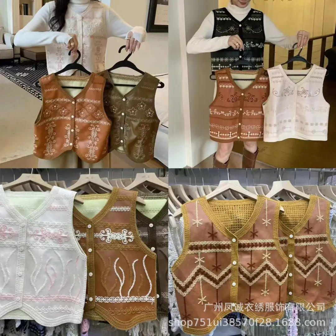 Early Autumn Bohemian Heavy Embroidery Vest Vest Women's Travel Wear Western Vest Top — feature 1