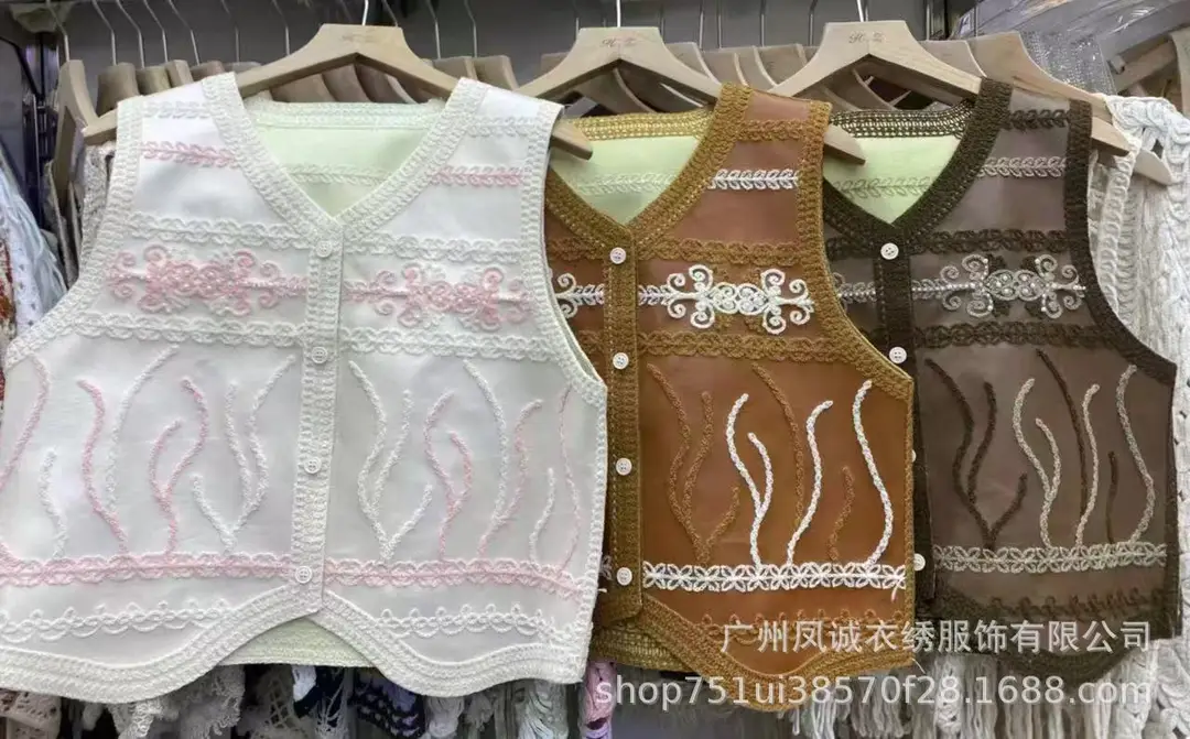 Early Autumn Bohemian Heavy Embroidery Vest Vest Women's Travel Wear Western Vest Top — feature 6