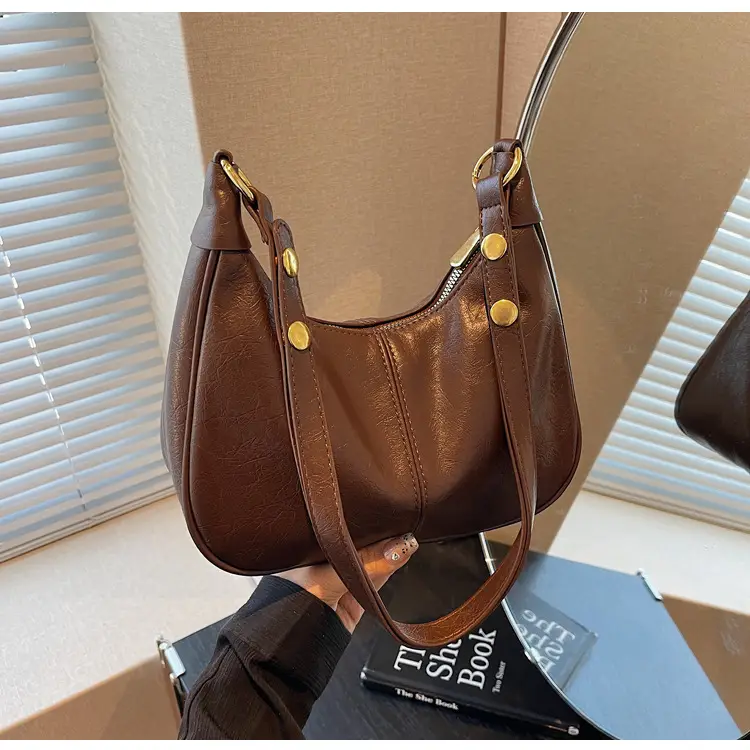 Women's Brown PU Leather Shoulder Bag Autumn Winter — feature 14