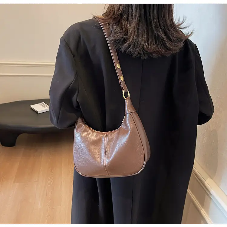 Women's Brown PU Leather Shoulder Bag Autumn Winter — feature 15