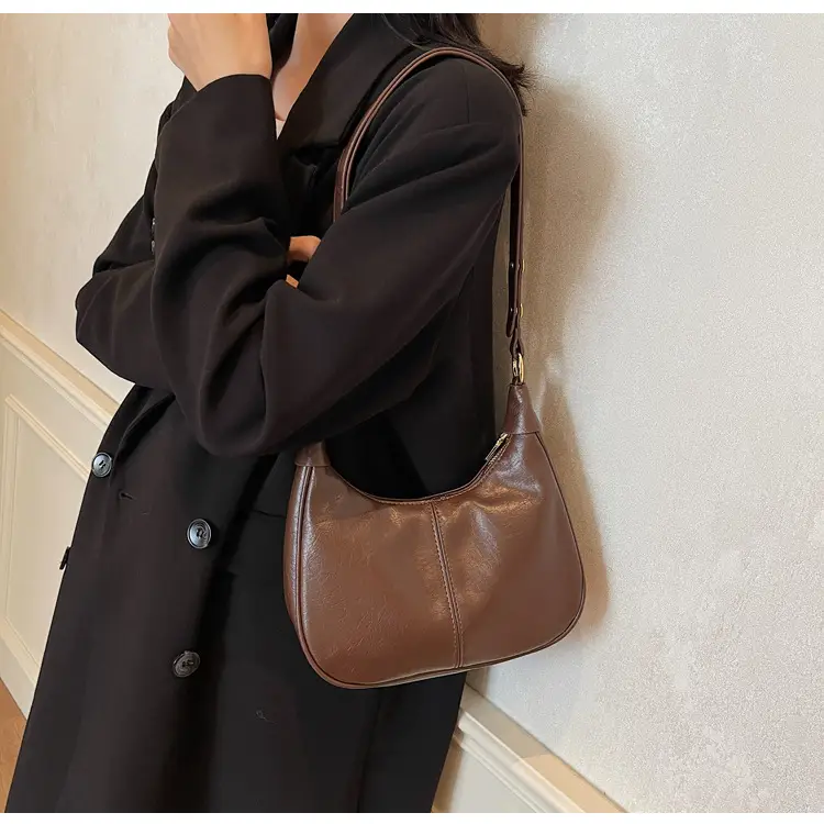 Women's Brown PU Leather Shoulder Bag Autumn Winter — feature 16