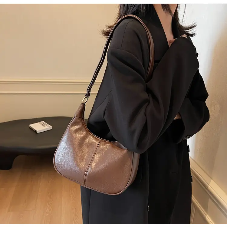 Women's Brown PU Leather Shoulder Bag Autumn Winter — feature 17
