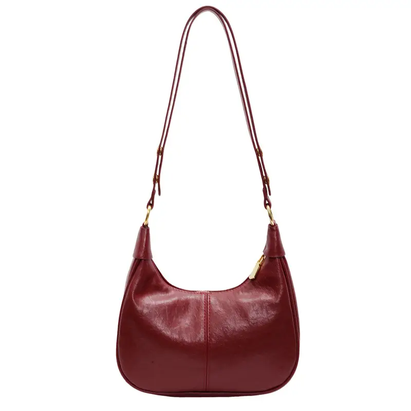 Women's Brown PU Leather Shoulder Bag Autumn Winter - Image 2