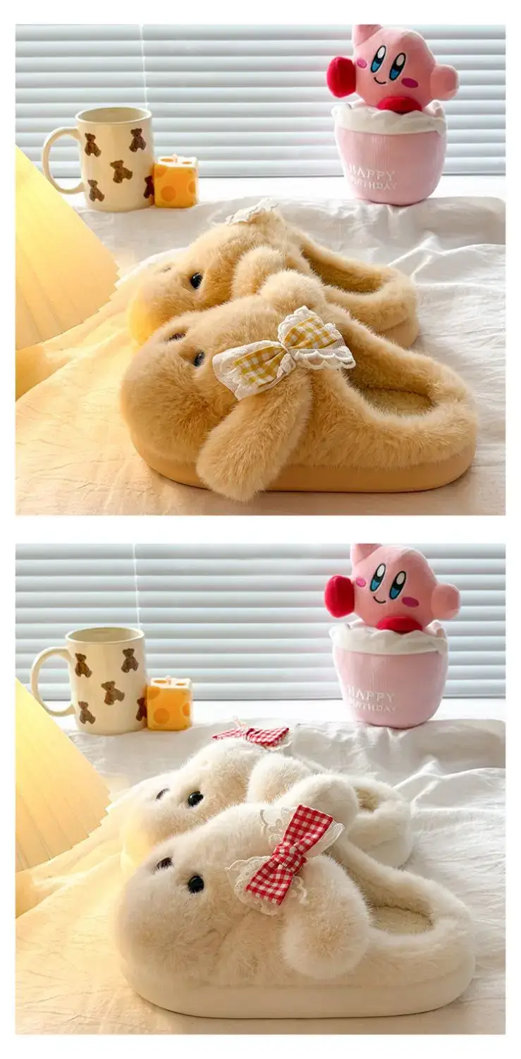 2025 Cartoon Bow Stuffed Cotton Slippers for Girls — feature 19